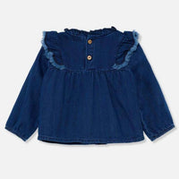 Cozmo - Girl's Herringbone Denim Blouse