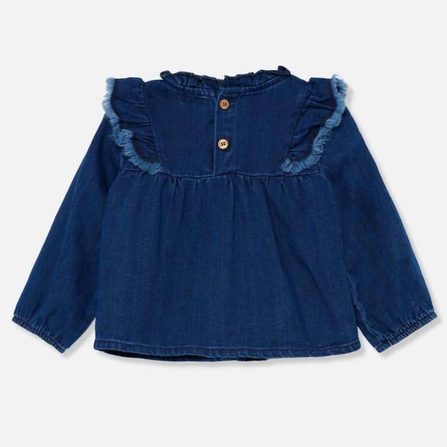 Cozmo - Girl's Herringbone Denim Blouse