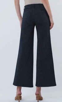 Vervet By Flying Monkey - Striped Crop Wide Leg Pant
