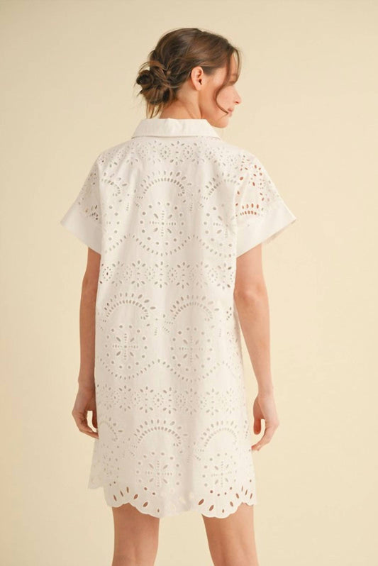 Jodifl - Chic Little Thing Eyelet Dress