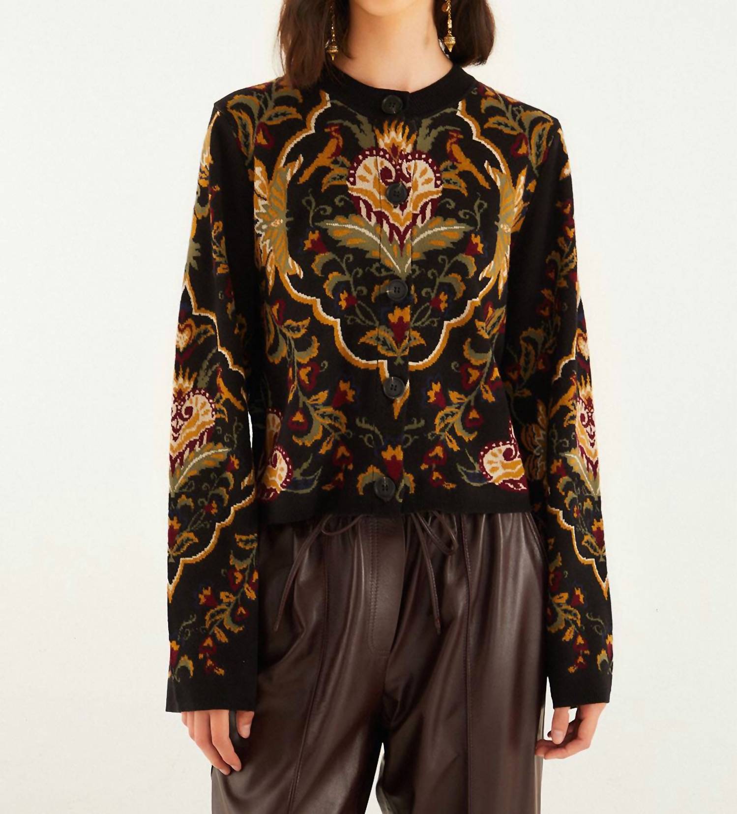 Farm Rio - Majestic Hearts Knit Cardigan
