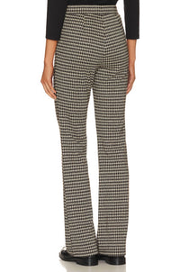 Sanctuary Filmore Flared Trousers in vanilla mini houndstooth - women's pants - detail view