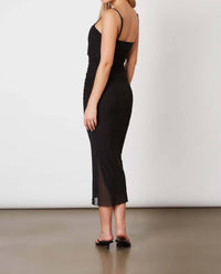 Cotton Candy La - Masha Boned Mesh Squareneck Midi Dress