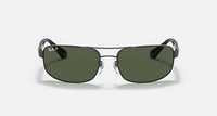 Ray Ban - Men's Full Rim Rectangular Polarized Sunglasses 3445 - 002 - 58
