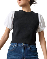 Lilla P - Mixed Media Pullover Sweater