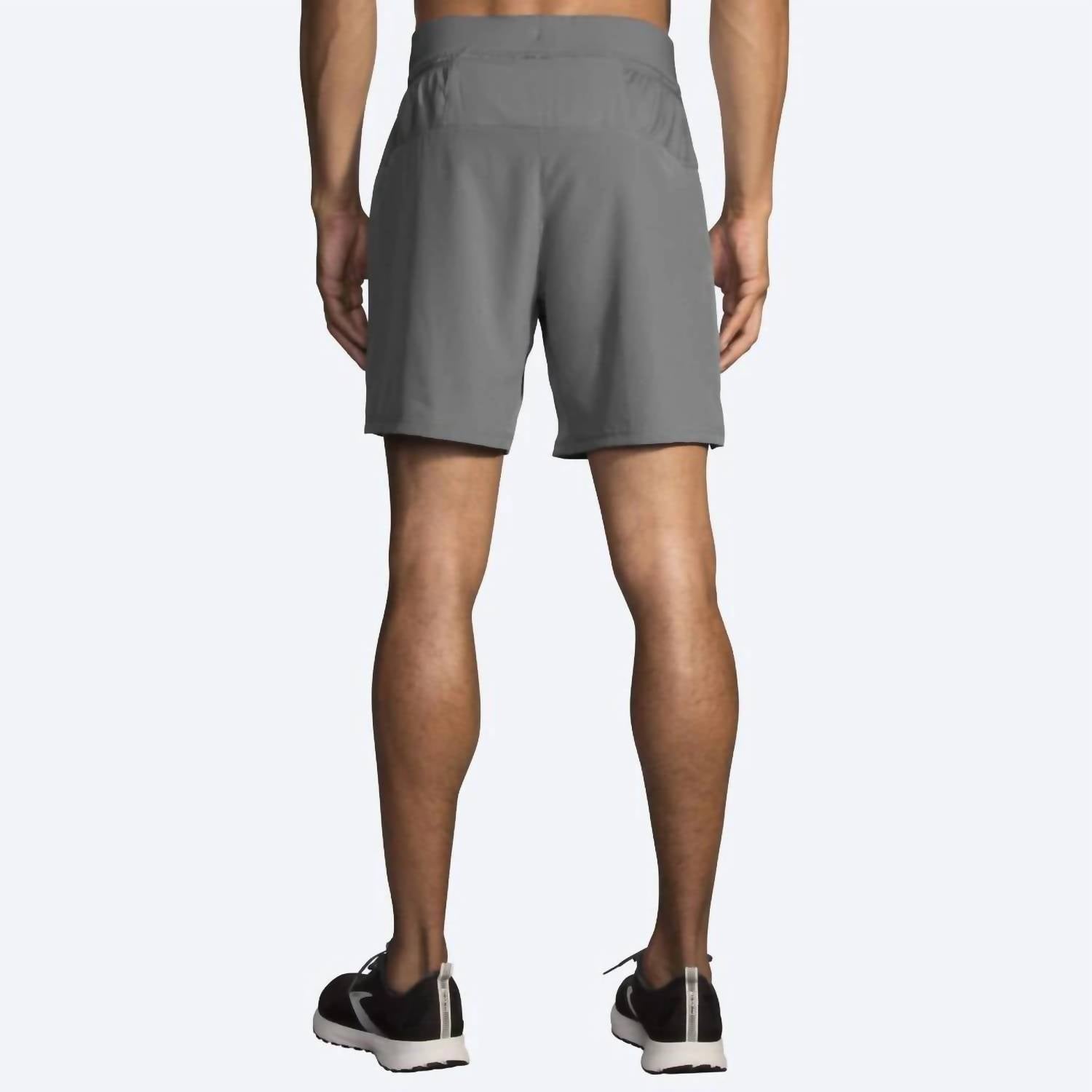 BROOKS Men's Sherpa 7" Athletic Shorts in steel - men's shorts - detail view