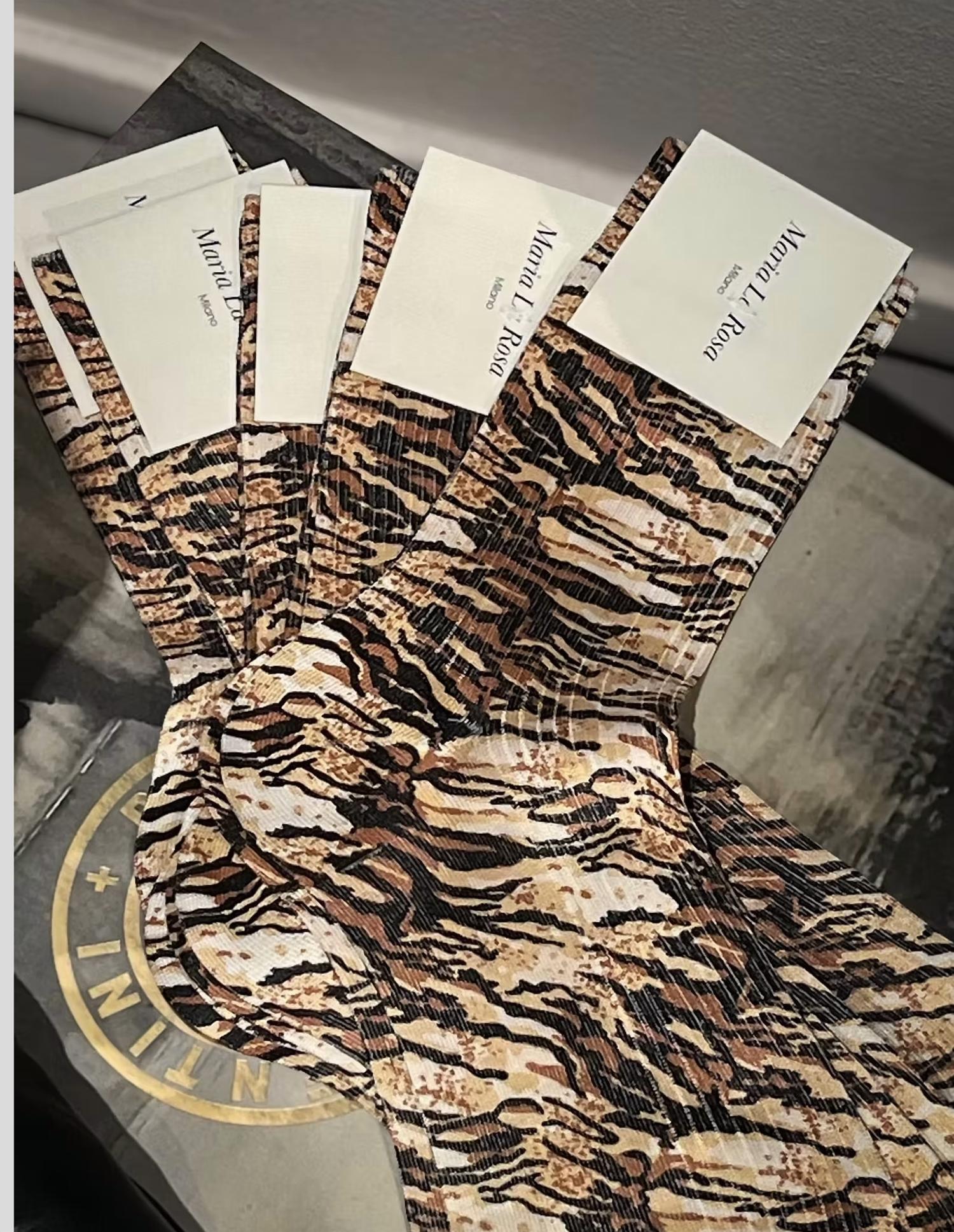 Maria La Rosa Tigress Socks in gold in gold - women's accessory