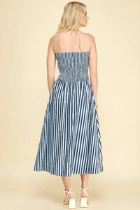 Pinch - Stripe Strapless Midi Dress