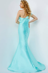 Jovani - Asymmetrical One-shoulder Strap Dress