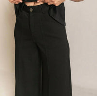 P.CILL Modal Pleated Wide Leg Trouser in black - women's pants - view 6