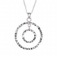 Gold & Honey - Women's Circle Drop Hoop Earrings And Pendant Necklace Set