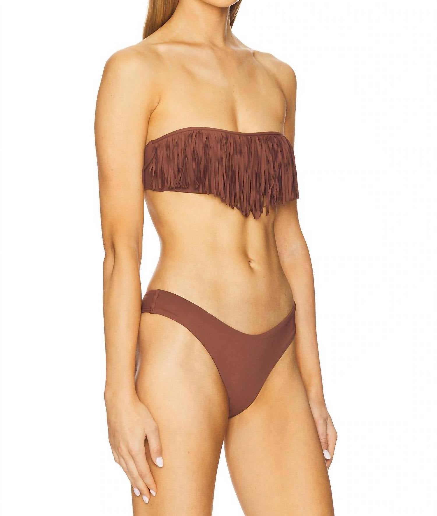 L*Space - Dixie Strapless Fringe Bikini Top