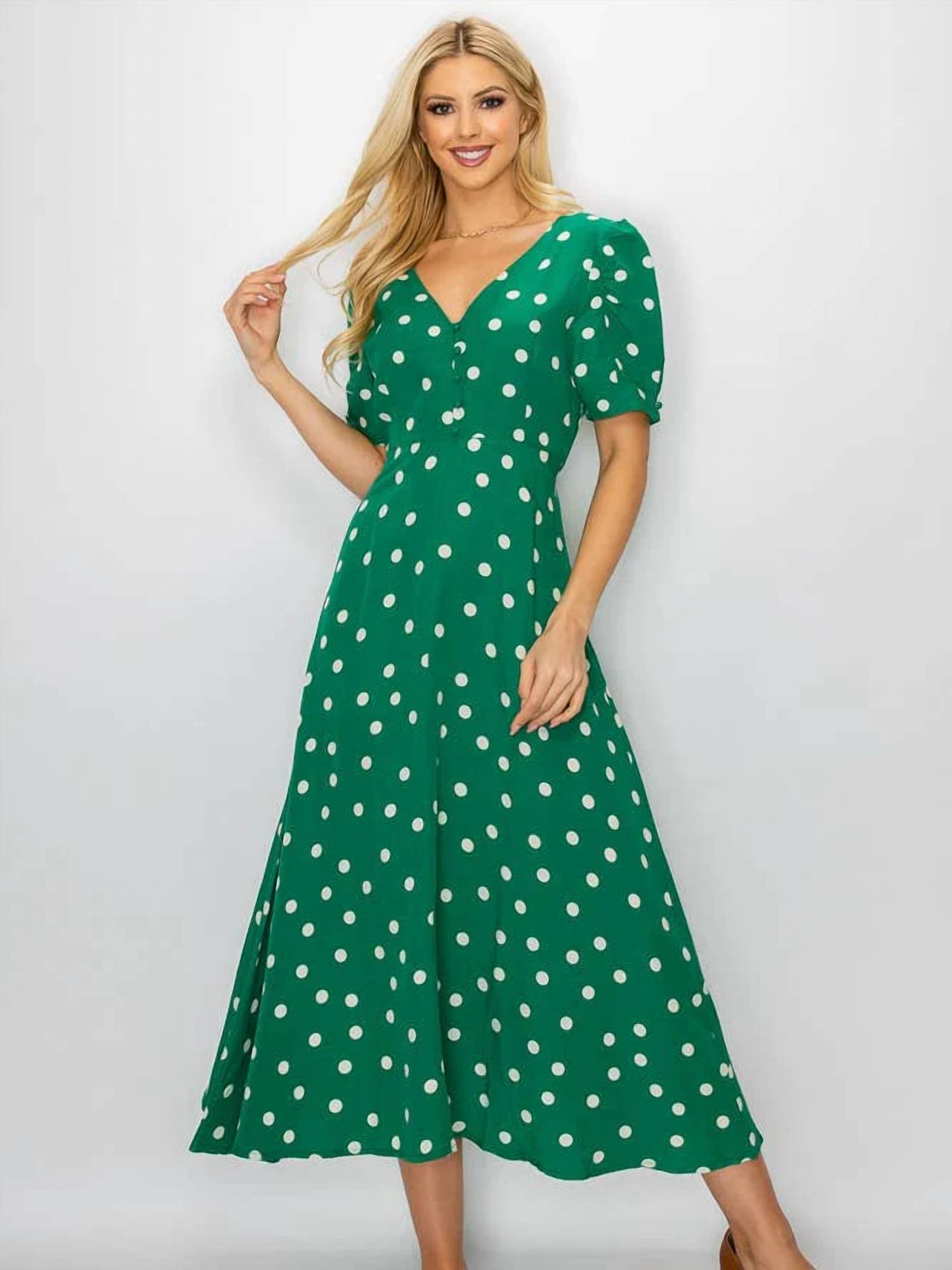 Epretty - Polka Dot Dream Midi Dress