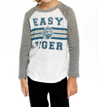 Chaser - Boy's Easy Tiger Long Sleeve Raglan Tee