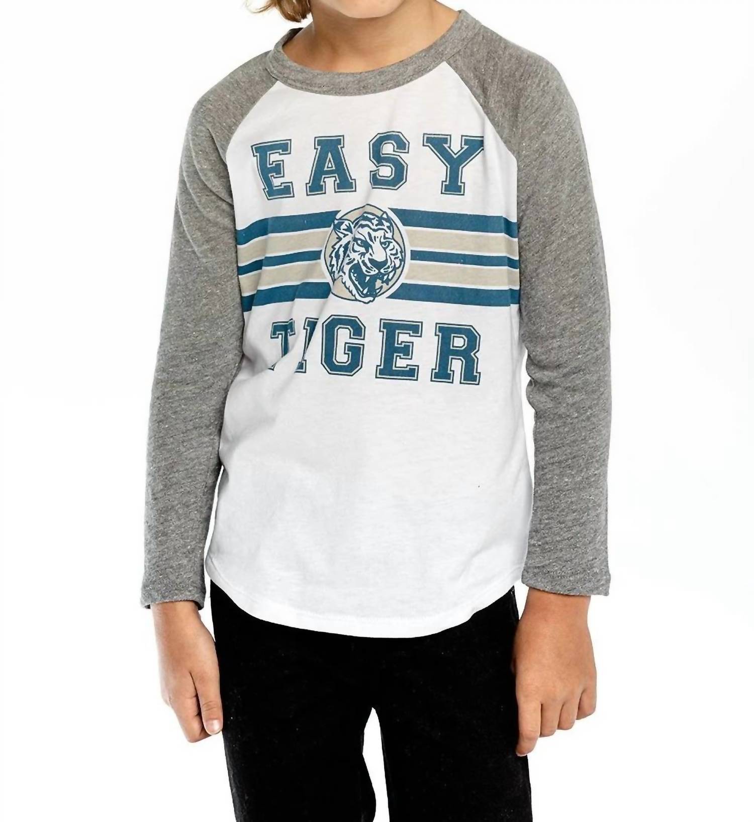 Chaser - Boy's Easy Tiger Long Sleeve Raglan Tee
