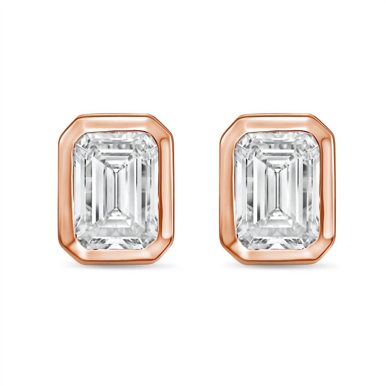 Diana M Jewels - Women's Emerald Lab-grown Diamond Stud Earrings (15.00 Tcw) - Grand