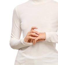 La Miel - Stretchy Ribbed Long Sleeve Mock Neck Basic Top