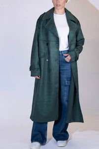 4Th & Reckless - Onis Draped Trench Jacket - clothing - coats - green