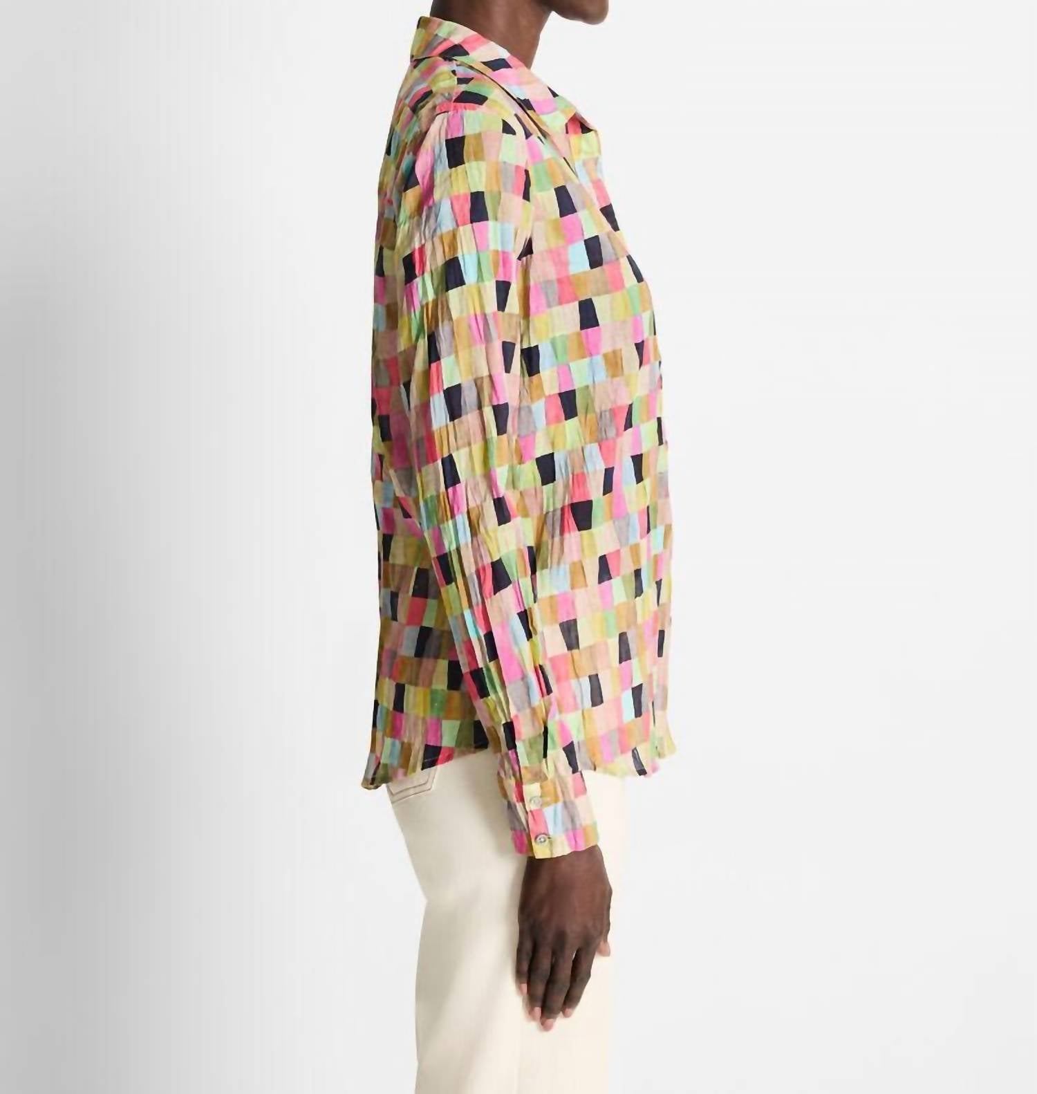 Nic + Zoe - Women's Watercolor Check Shirt