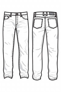 Ballin - Men's Old Dyed Denim Stretch 5-pocket Jeans