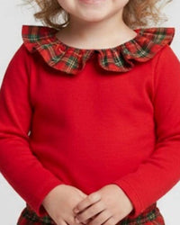 Delaney - Girls' Smocked Pearl Skirt And Knit Ruffle Top Set