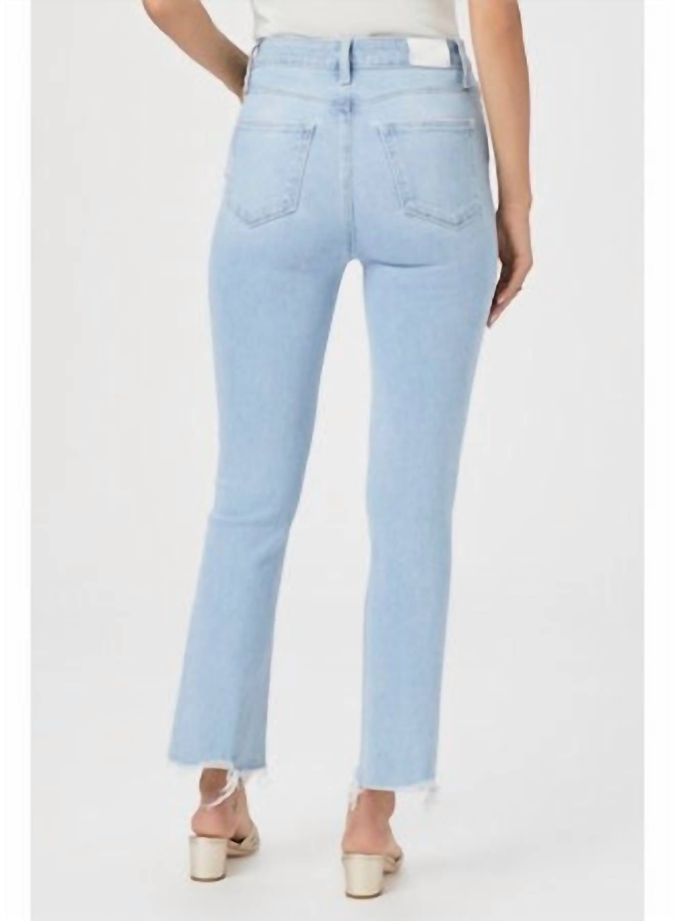 Paige Claudine High Rise Ankle Flare Jeans in martini - women's jeans - detail view