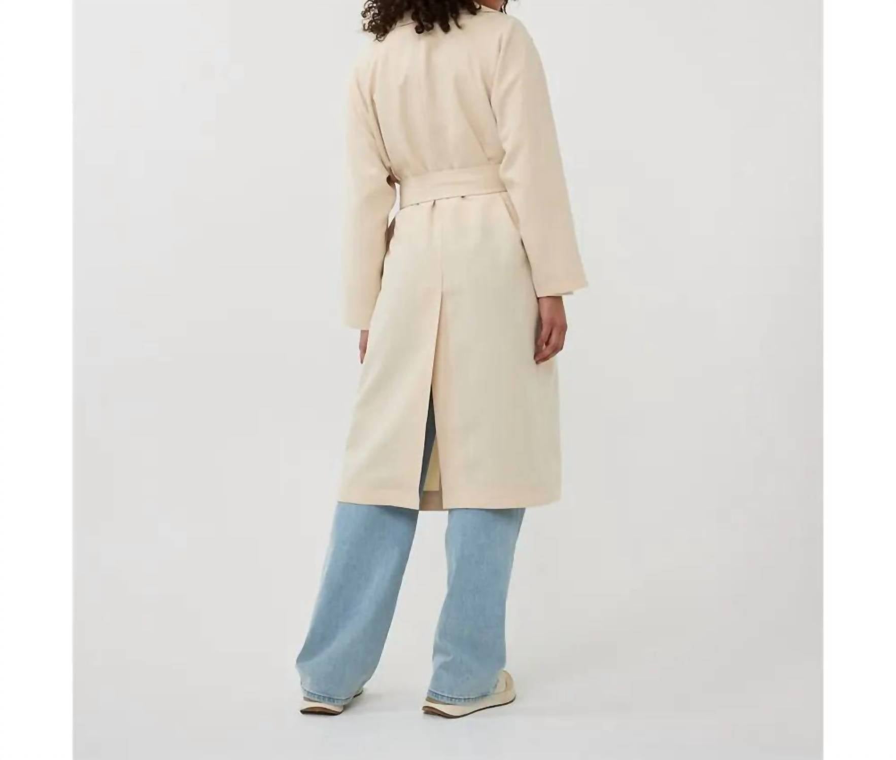 Esqualo - Sand Long Sleeve Trench Coat