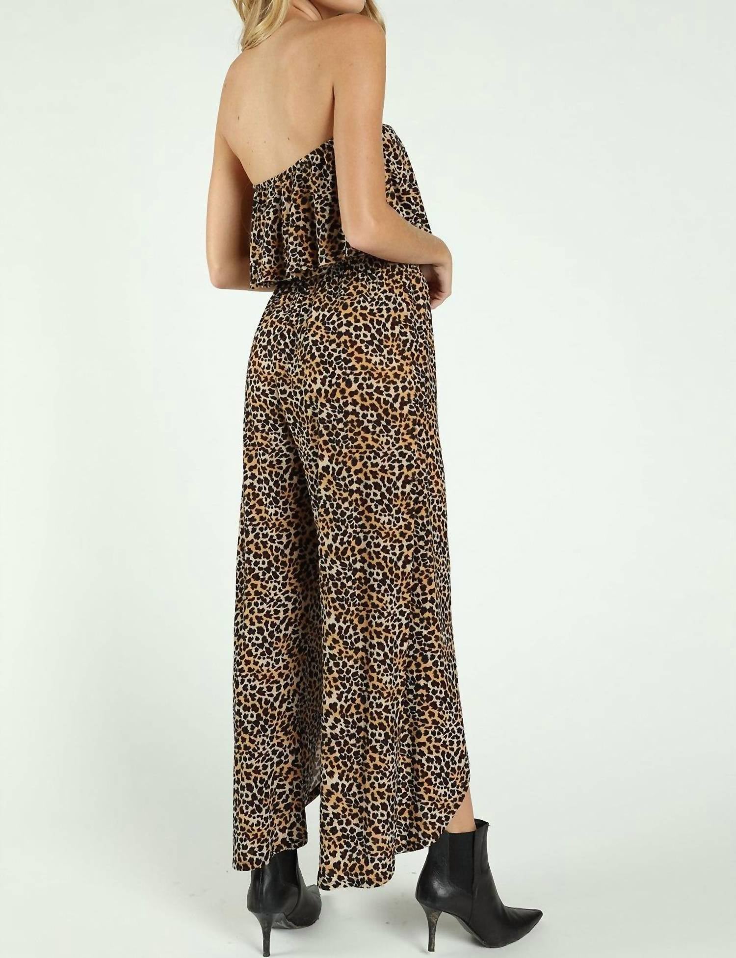 Honey Punch - Born to be Wild Leopard Jumpsuit