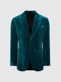 Reiss - Slim Fit Single Breasted Velvet Blazer