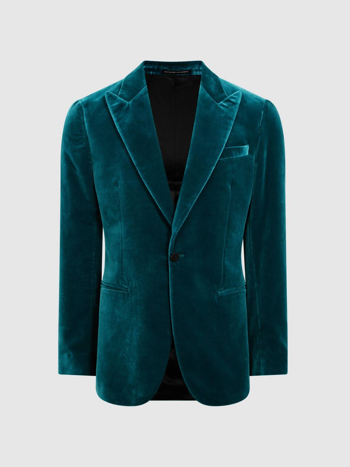 Reiss - Slim Fit Single Breasted Velvet Blazer