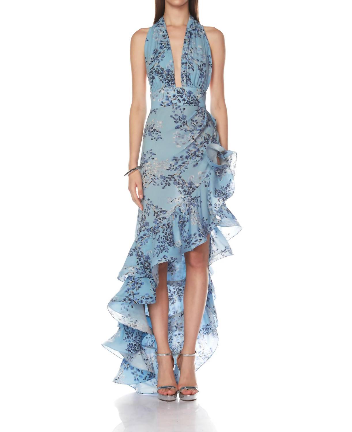 Bronx And Banco - Bronte Blue Poppy Maxi Dress