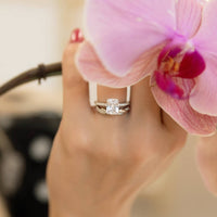 Starlette Women's Hazel Engagement Ring in silver - women's jewelry - view 5