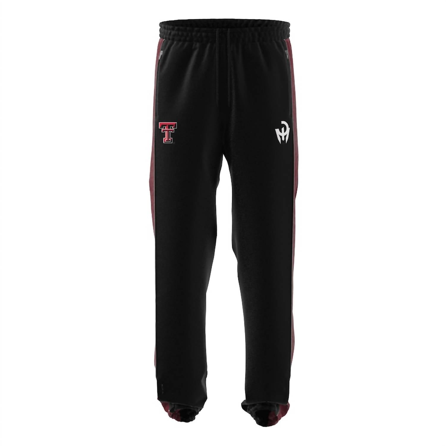 adidas Men's Mahomes Texas Tech Red Raiders Track Pants in black red - men's pants