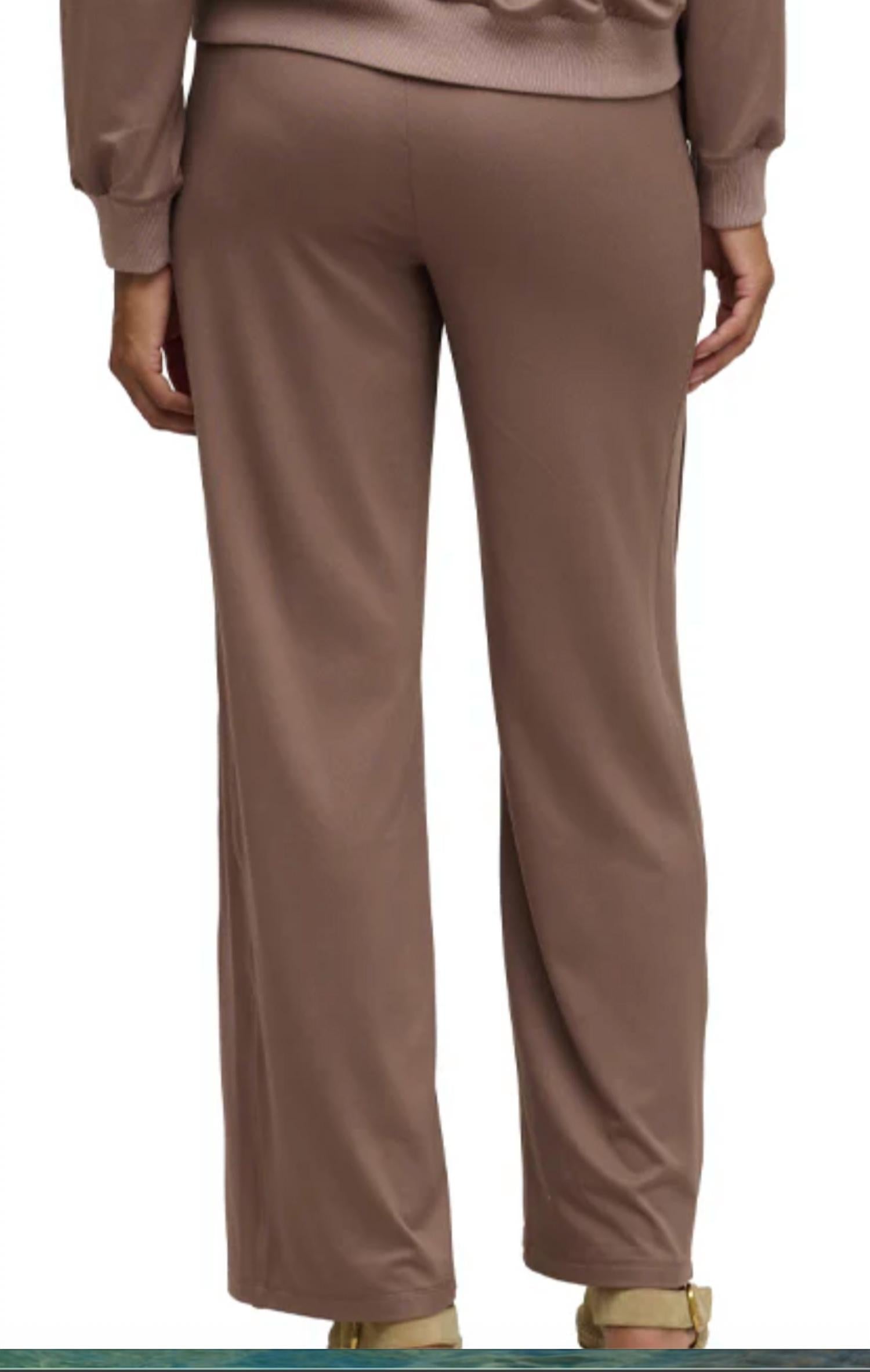 BAREFOOT DREAMS Women's Butterchic Pant With Piping in sable - women's pants - alternate view
