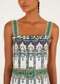 Farm Rio - Manoela Belted Lenzing Ecovero Euroflax Maxi Dress