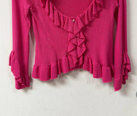 Trouble At The Mill - Ruffle Cardigan Sweater