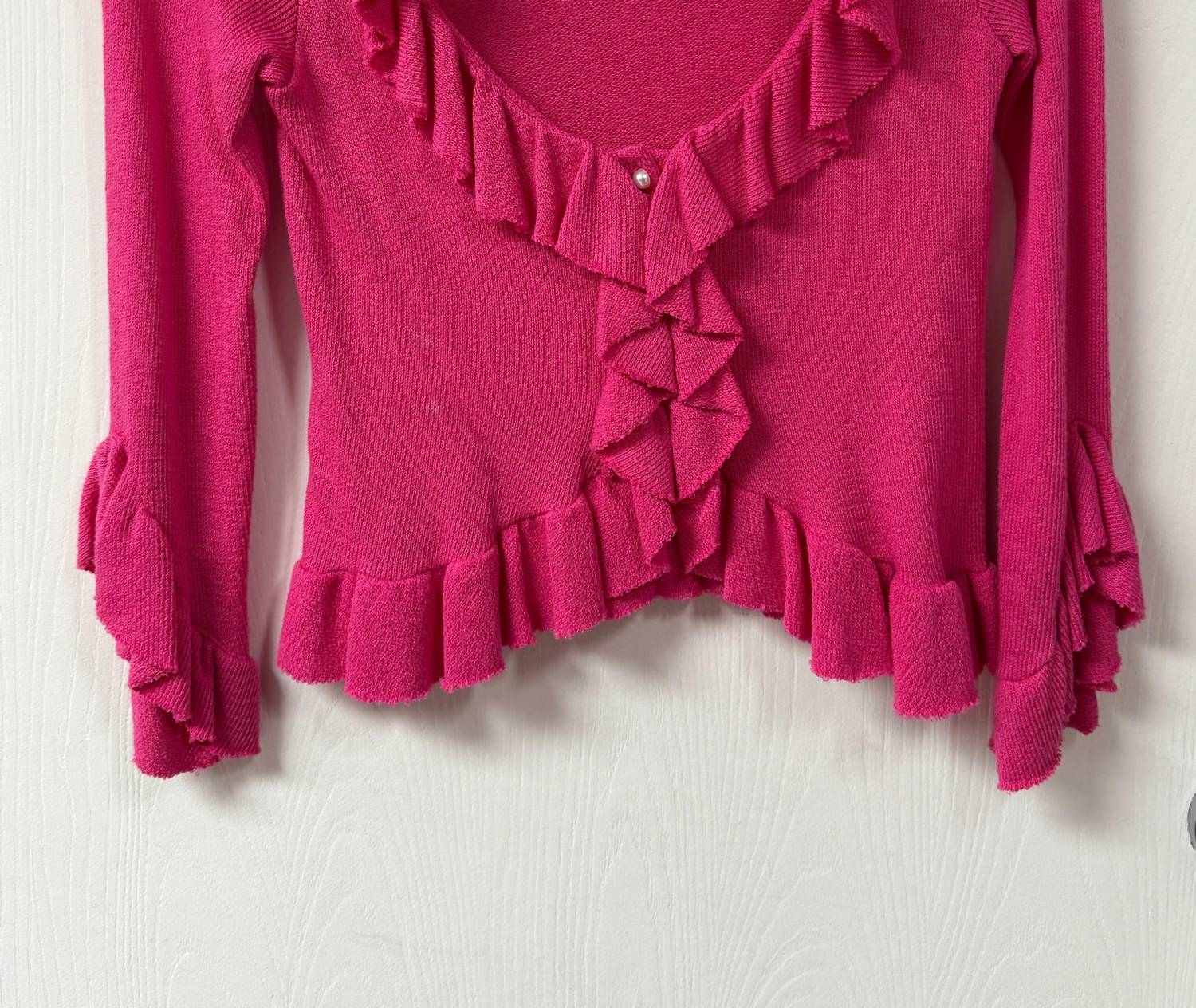 Trouble At The Mill - Ruffle Cardigan Sweater