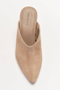 Free People Women's Stellar Saddle Mule in beige - women's shoe - detail view