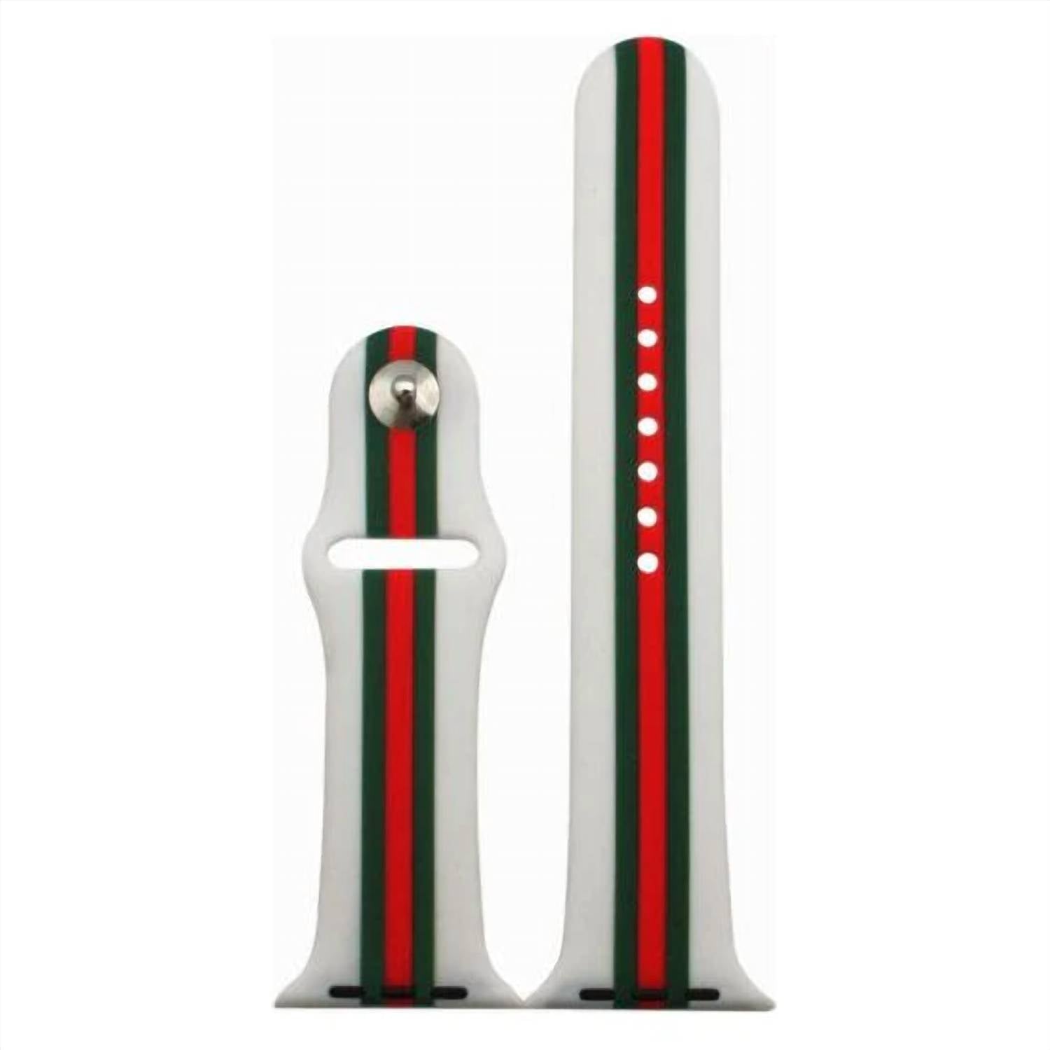 Time World - Unisex Striped Silicone Apple Watch Band -42mm