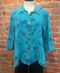 Color Me Cotton - Women's Three-Quarter Sleeves Collared Shirt