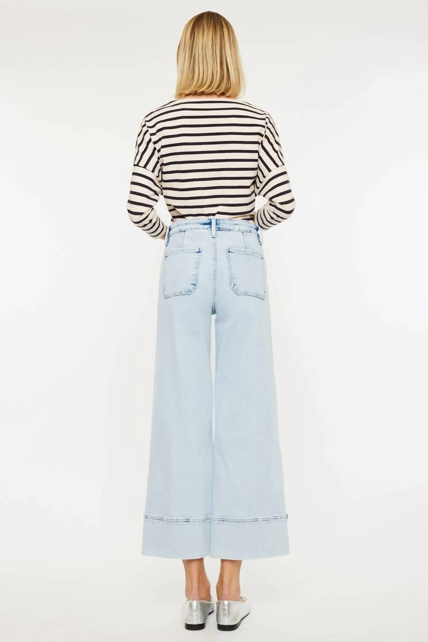 Kancan - Kassie Essentials Crop Wide Jeans