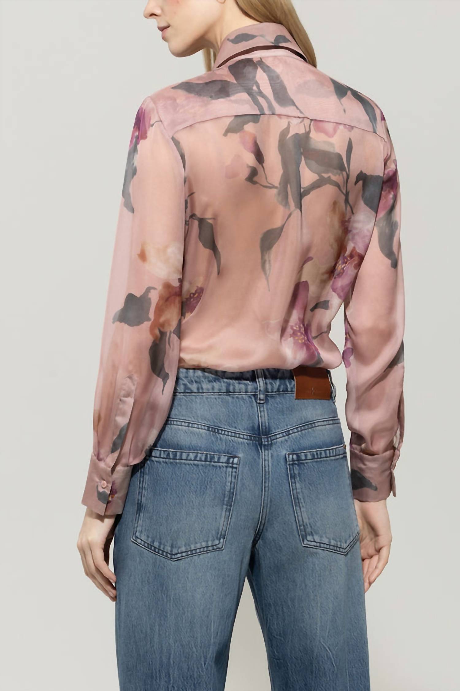 Luisa Cerano - Flower Print Silk Blouse