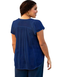 On The Plus Side - Karla Embroidered Blouse - PLUS