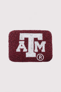 La Chic Designs - Women's Texas A&m Beaded Card Holder