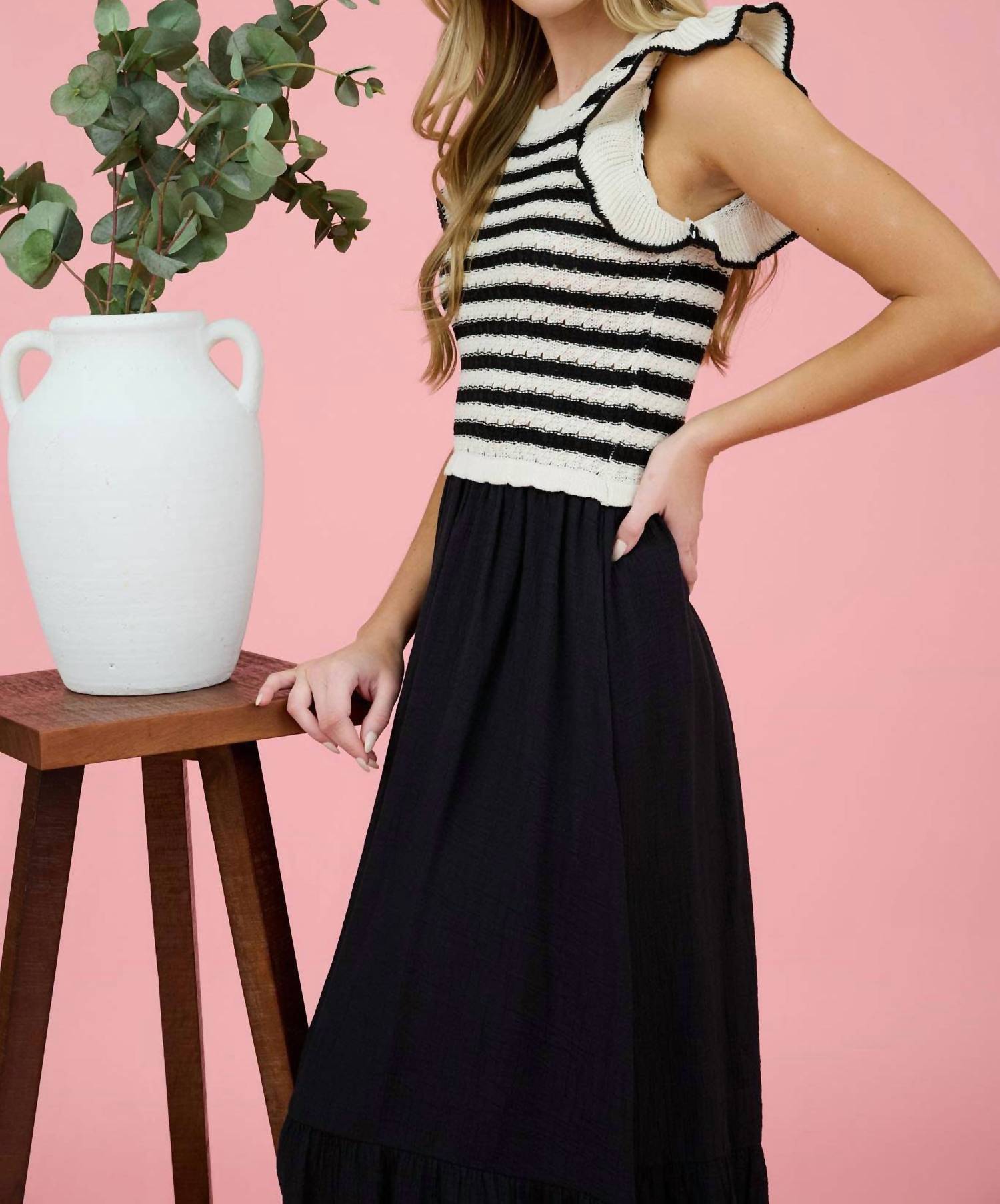 Blu Pepper - Lola Stripe Twofer Dress