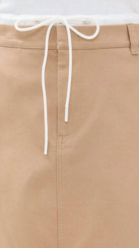 Vince Double Waistband A-line Skirt in sandbar - women's skirt - view 5