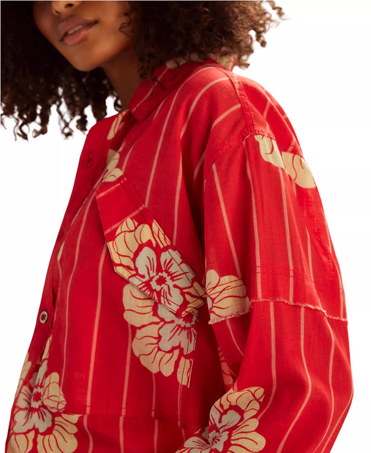 Free People - Hidden Flower Camo Long Sleeve Shirt