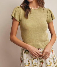 Forte - Puff Sleeve Knit Top
