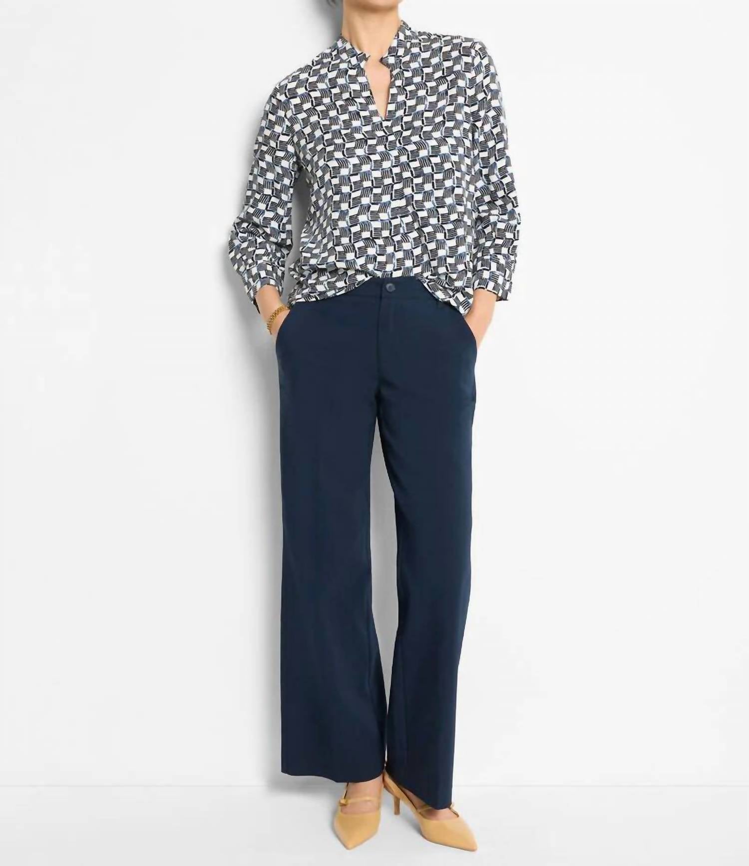 Nic + Zoe - Seasonless Cotton Wide-leg Trousers