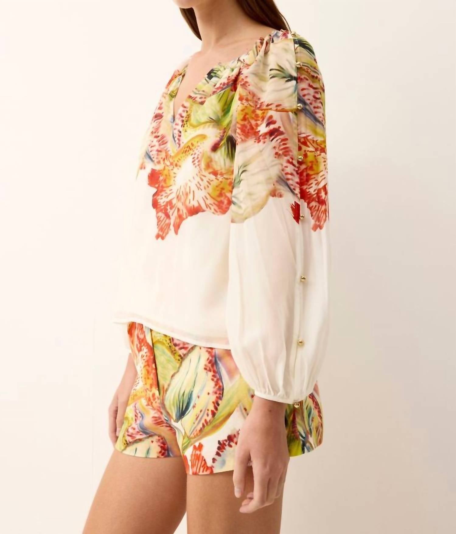 Marie Oliver Arabella Blouse in sonnet - women's blouse - alternate view
